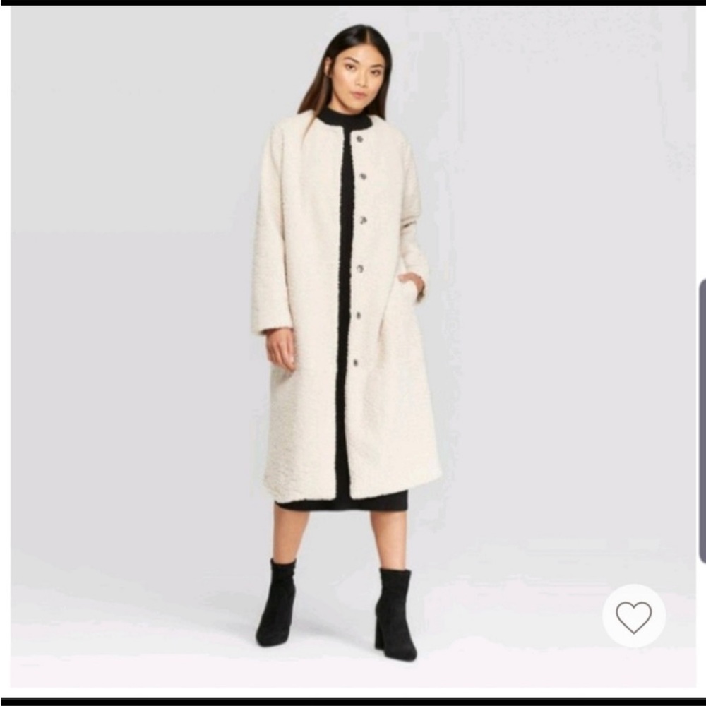 Prologue long sherpa coat